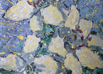 Три лилии., 2015, В частной коллекции. Холст, масло, 60х80., Аристархова Елена